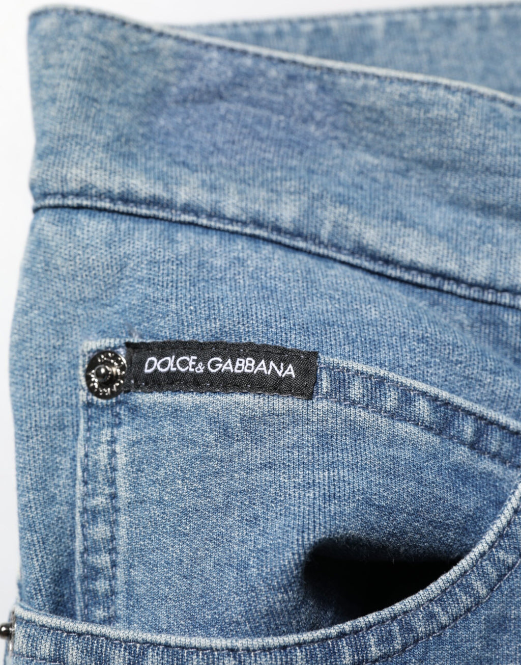 Dolce & Gabbana Blaue Baumwolle Stretch Slim Fit Herren Denim Jeans