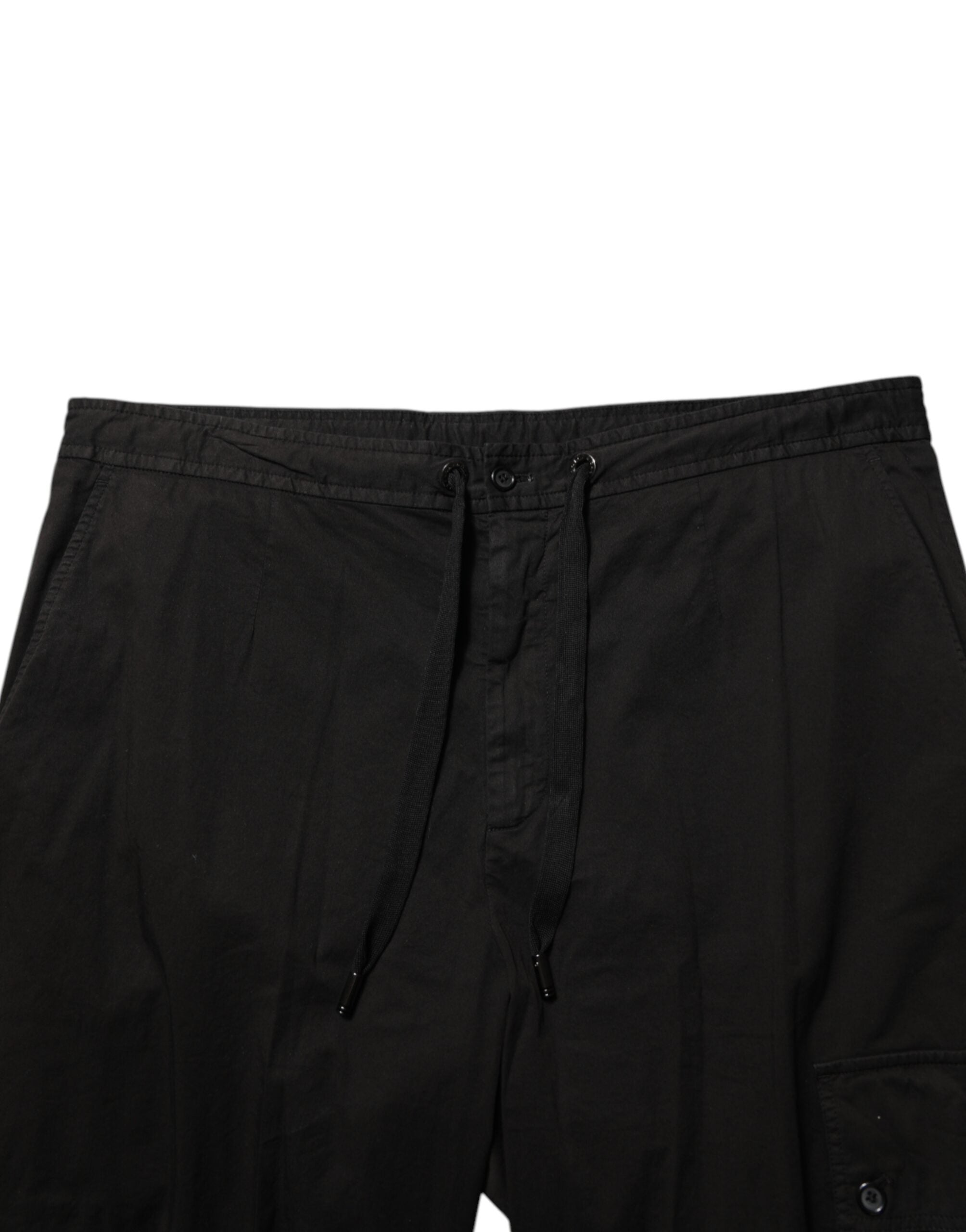 Dolce & Gabbana Schwarze Cargo-Jogger-Sweatpants aus Baumwolle