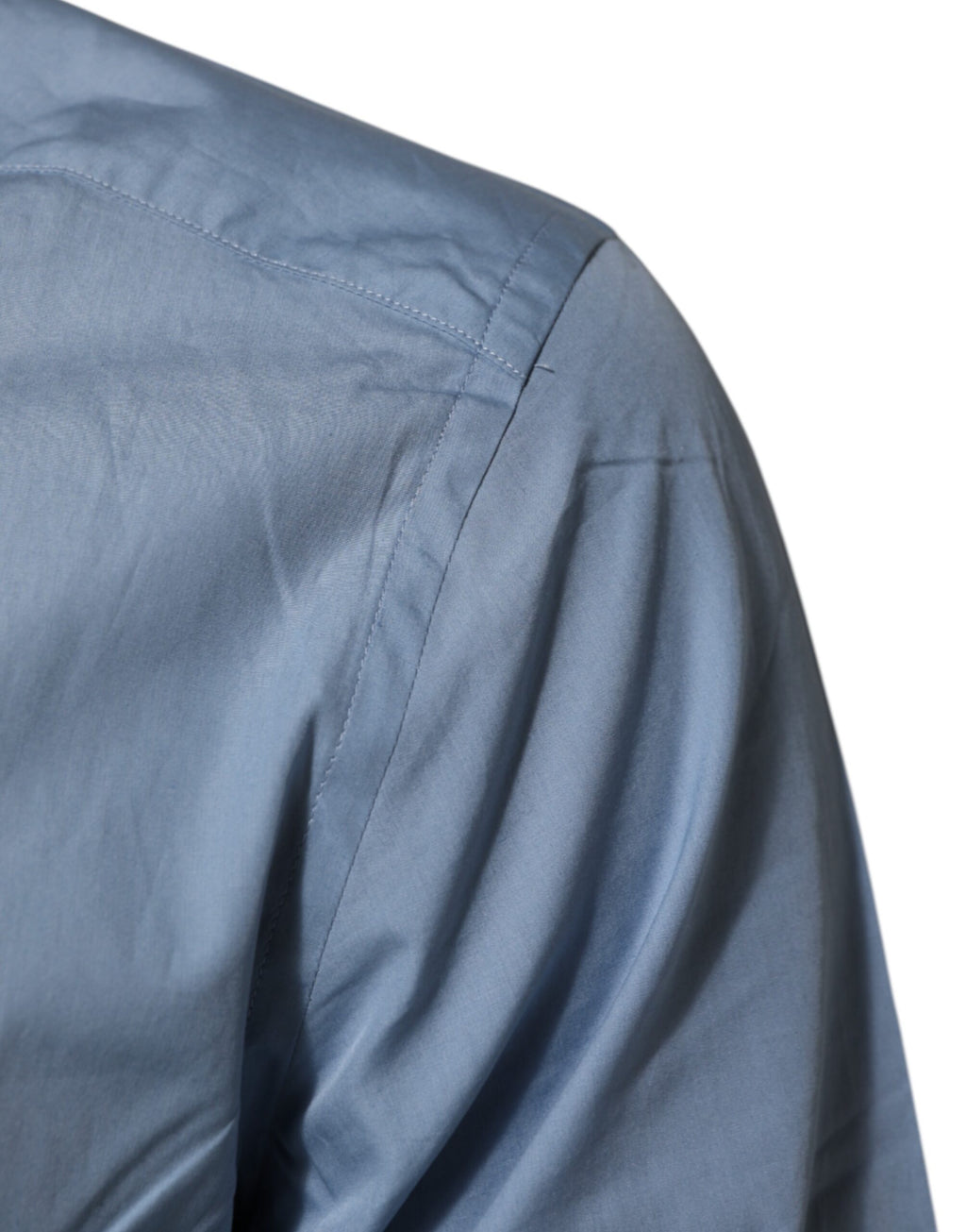 Dolce & Gabbana Blaues Baumwollhemd mit Kragen GOLD Formal Dress Shirt