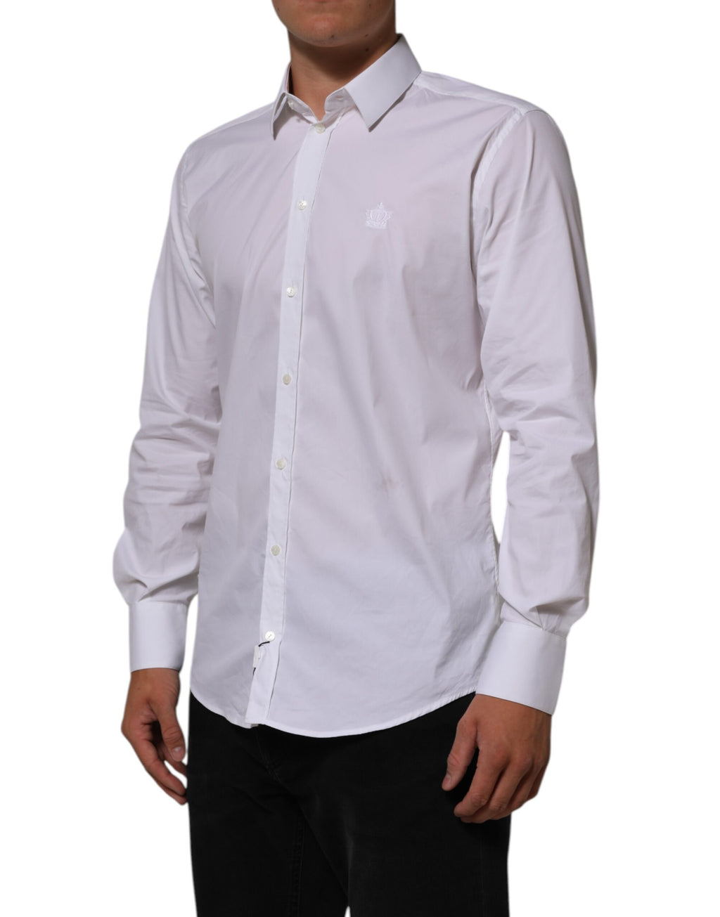 Dolce & Gabbana Weißes Baumwollhemd MARTINI Formales Herrenhemd