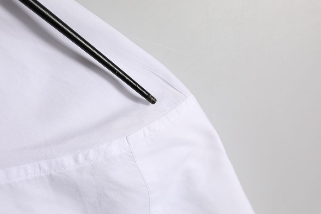 Dolce & Gabbana Weißes DGPatch Hemd aus Baumwolle GOLD