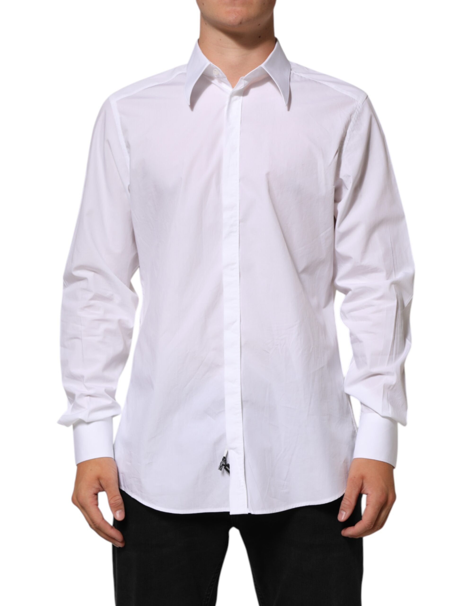 Dolce & Gabbana Weißes Baumwollhemd MARTINI für Männer Formal Dress Shirt