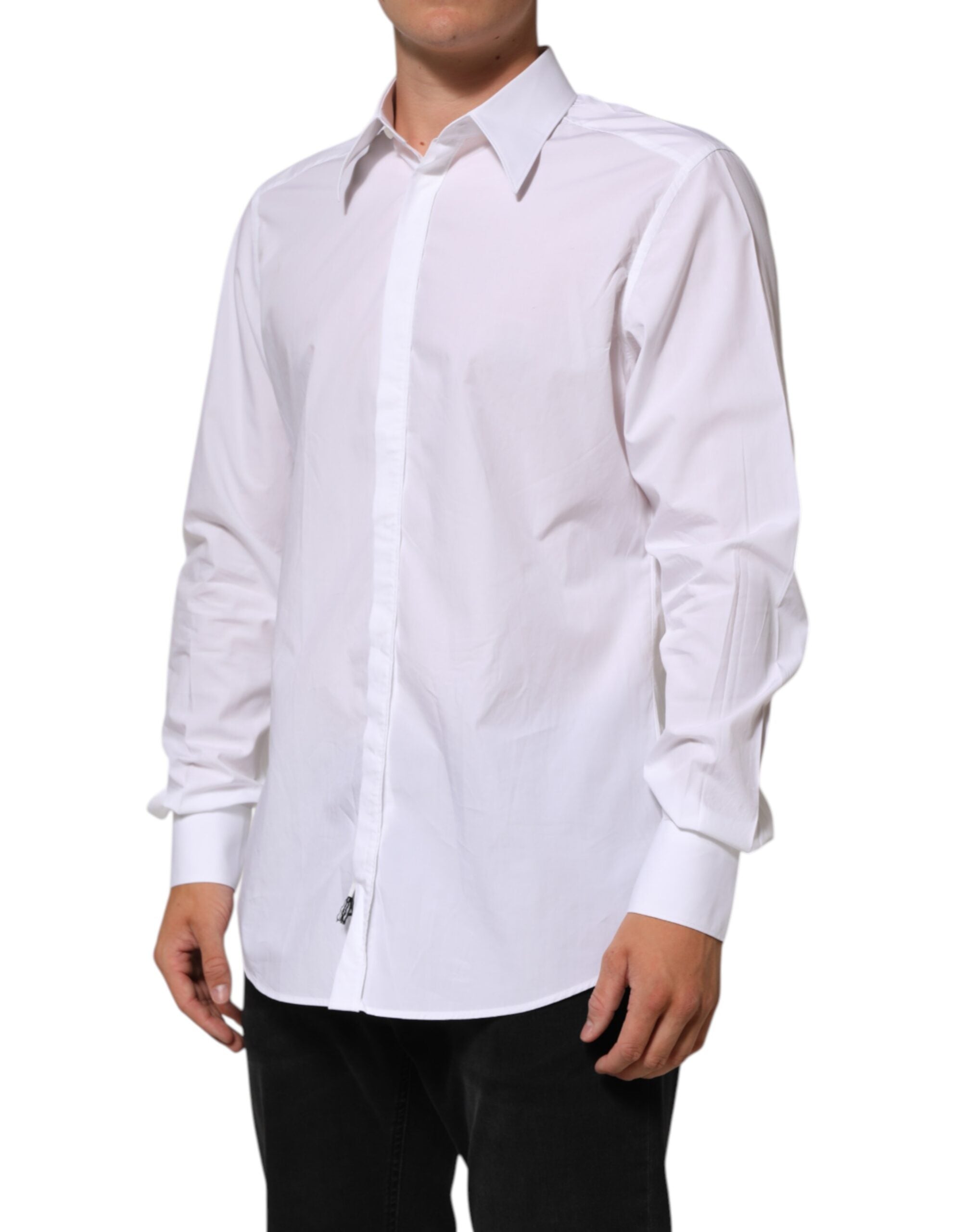 Dolce & Gabbana Weißes Baumwollhemd MARTINI für Männer Formal Dress Shirt