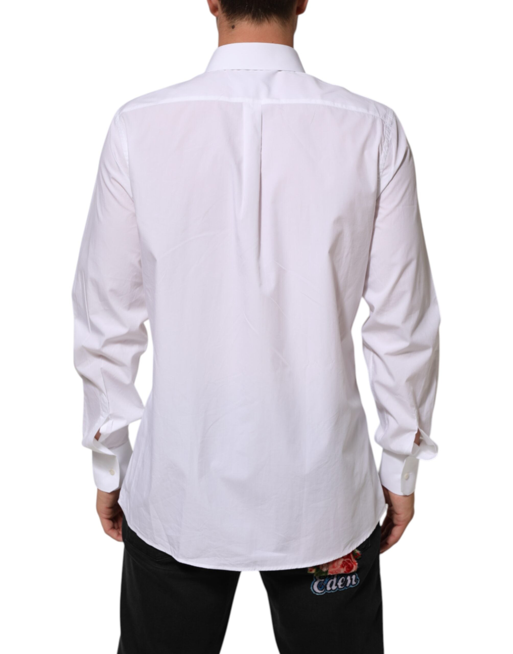 Dolce & Gabbana Weißes Baumwollhemd MARTINI für Männer Formal Dress Shirt