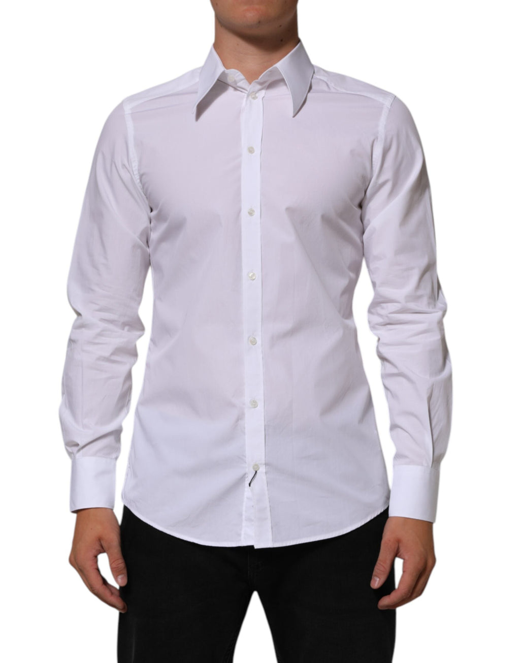 Dolce & Gabbana Weißes Baumwollhemd MARTINI für Männer Formal Dress Shirt