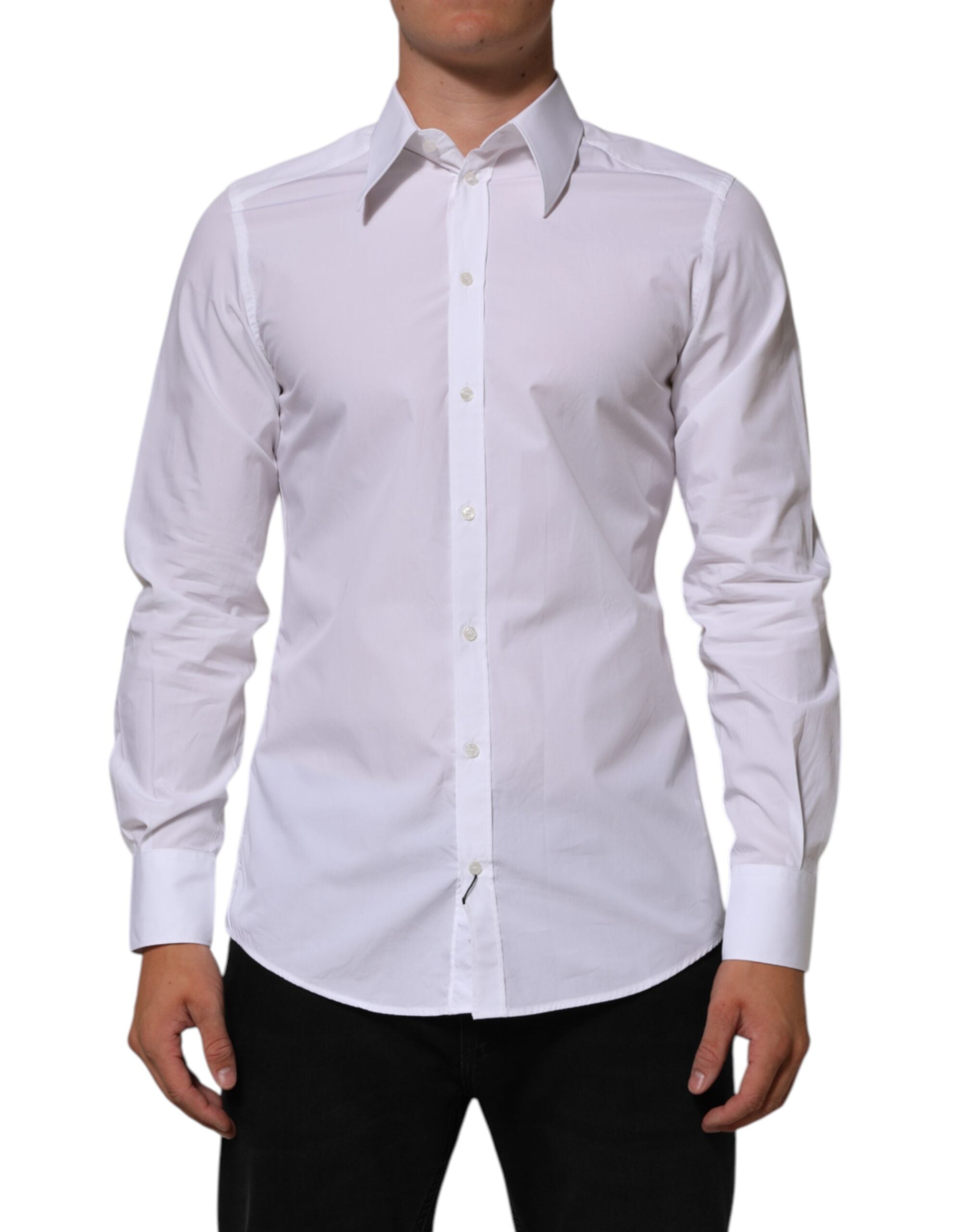 Dolce & Gabbana Weißes Baumwollhemd MARTINI für Männer Formal Dress Shirt