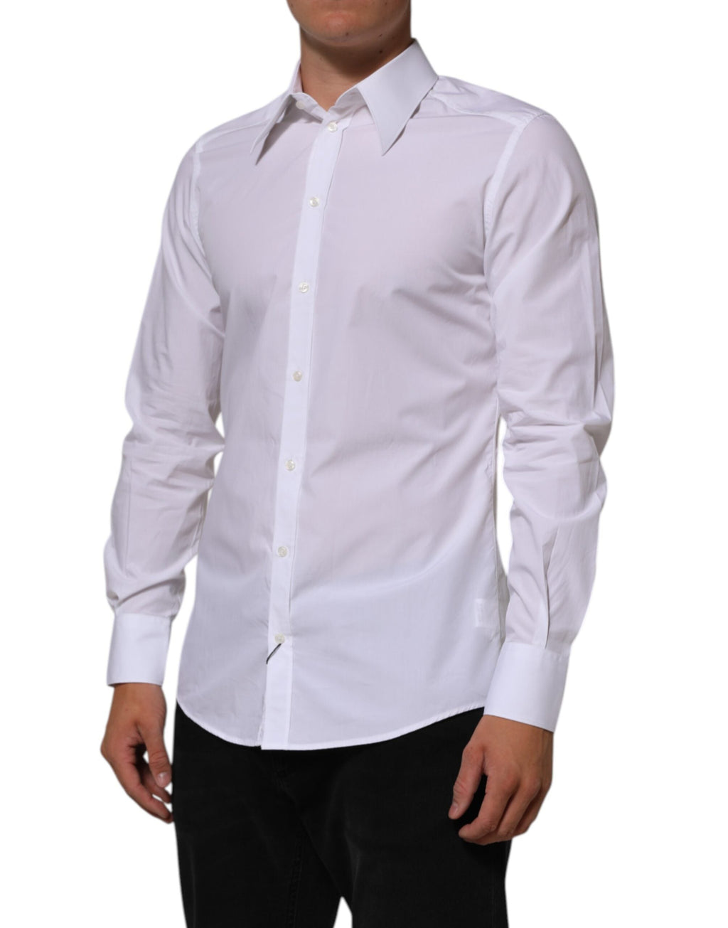 Dolce & Gabbana Weißes Baumwollhemd MARTINI für Männer Formal Dress Shirt
