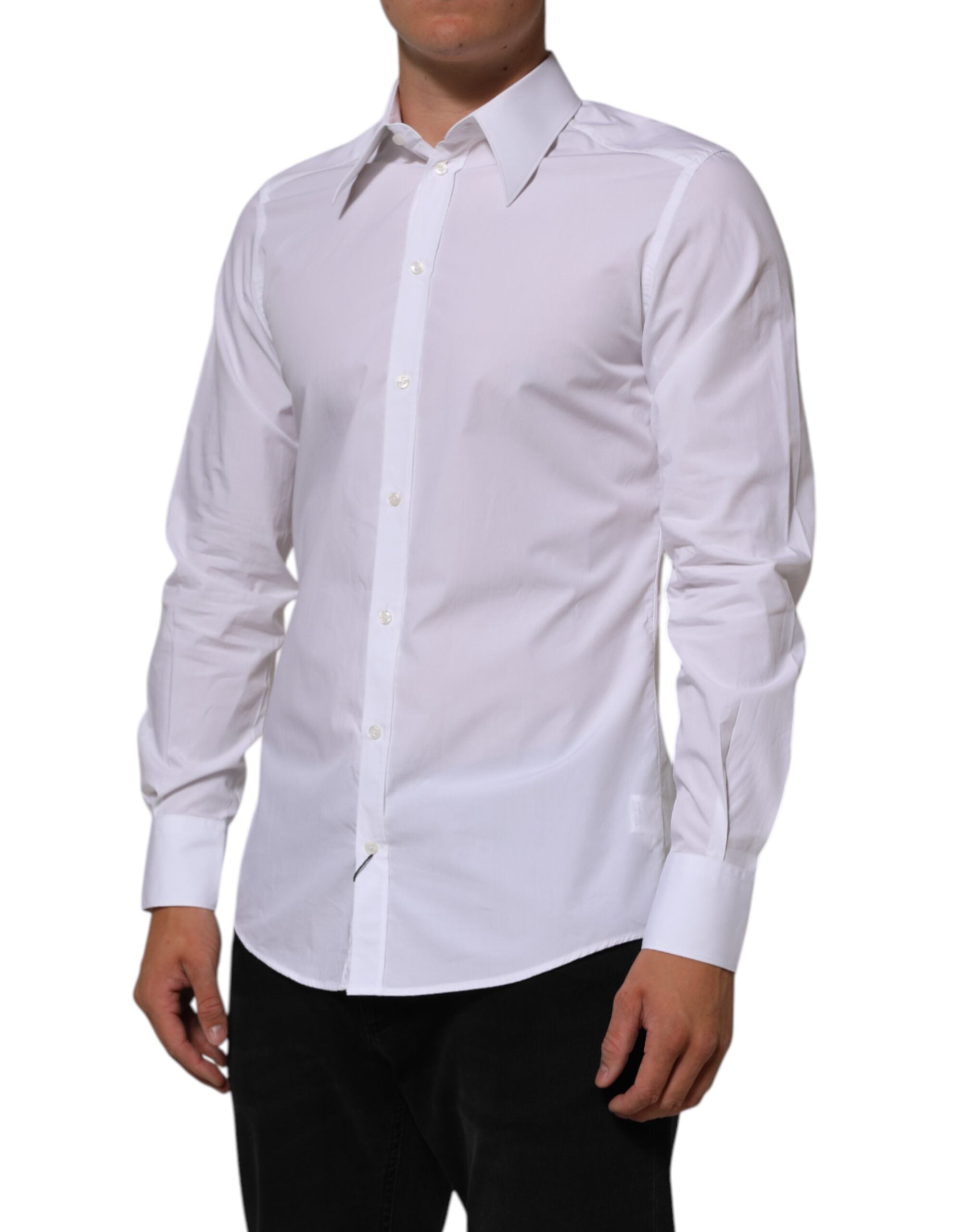 Dolce & Gabbana Weißes Baumwollhemd MARTINI für Männer Formal Dress Shirt