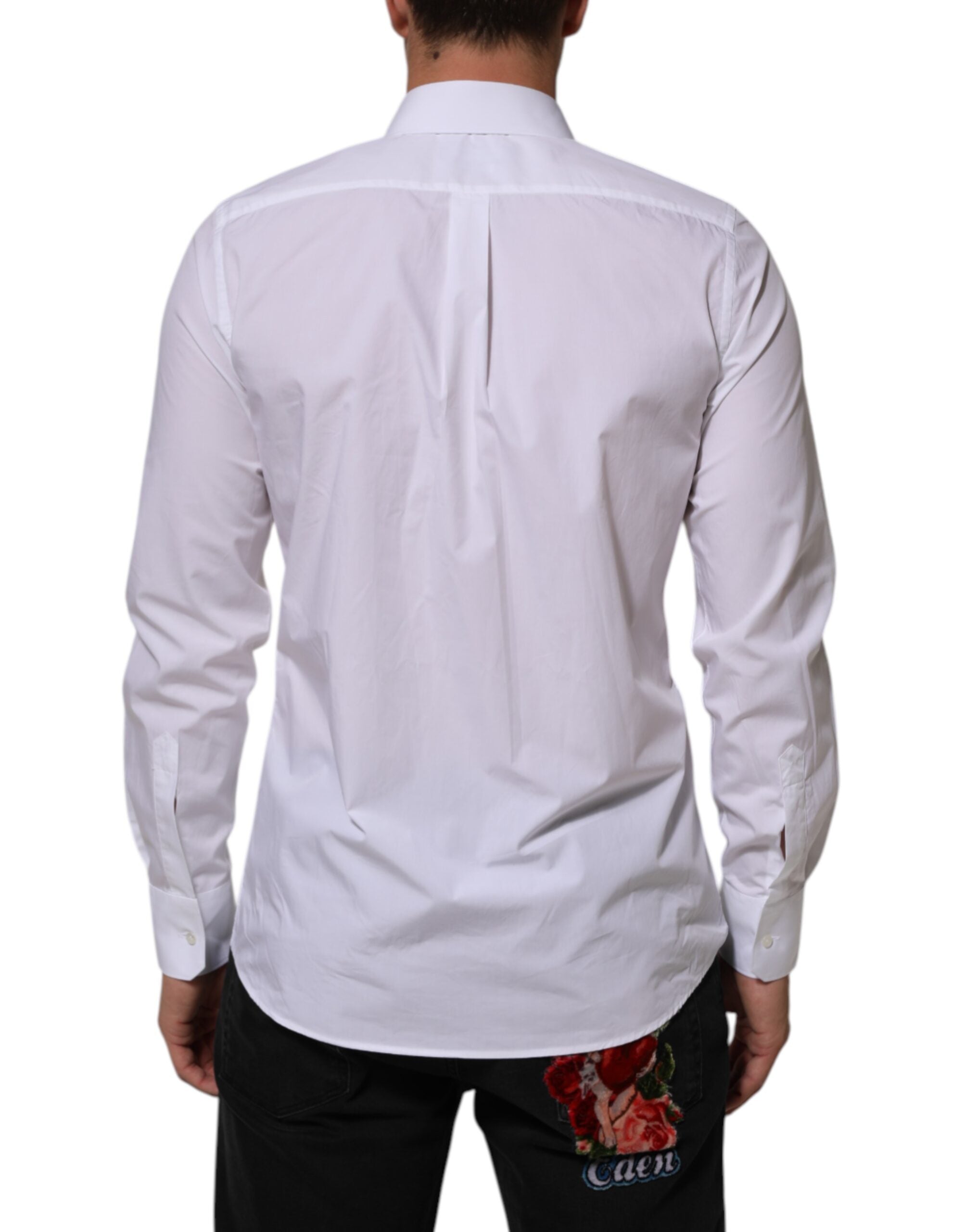 Dolce & Gabbana Weißes Baumwollhemd MARTINI für Männer Formal Dress Shirt
