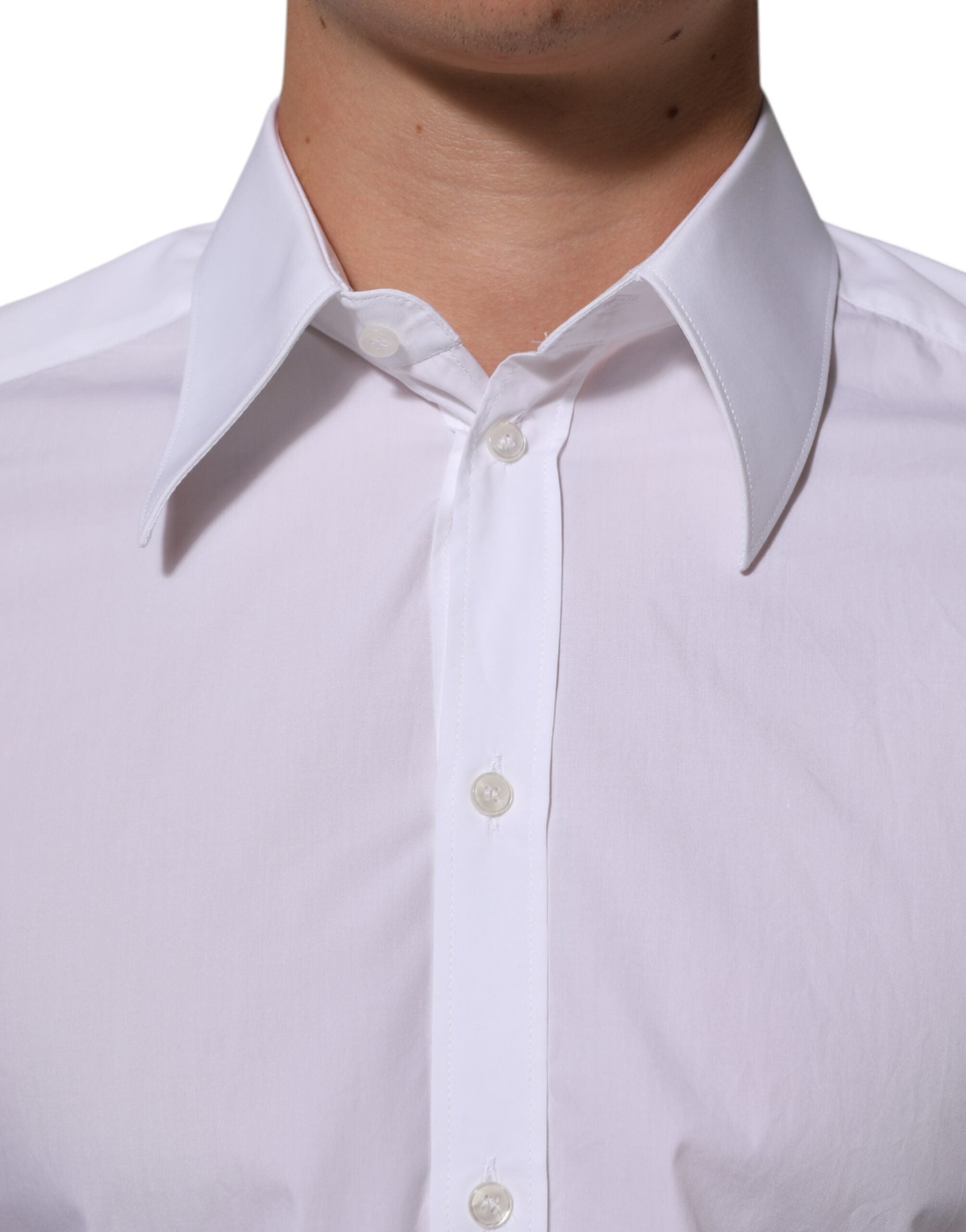 Dolce & Gabbana Weißes Baumwollhemd MARTINI für Männer Formal Dress Shirt