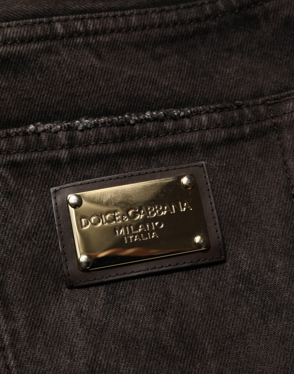 Dolce & Gabbana Schwarz Baumwolle Tattered Denim Männer Bermuda Short