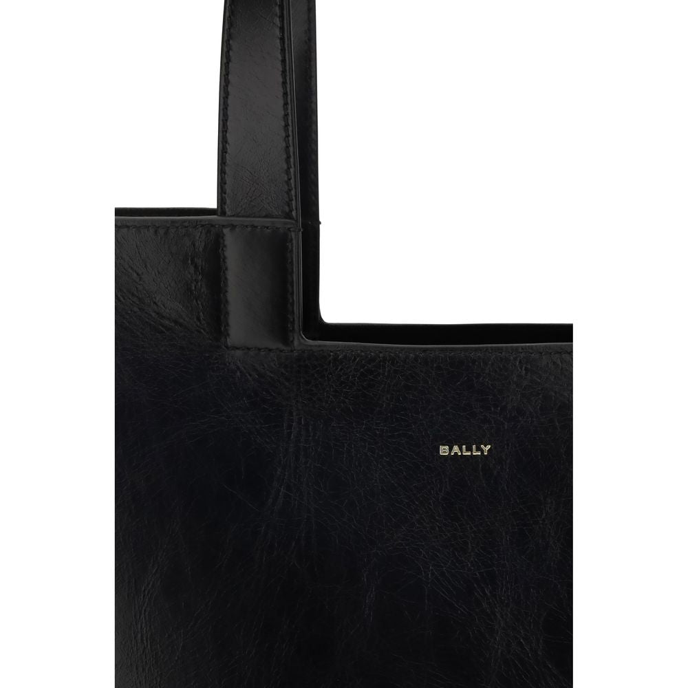 Bally Schwarze Schultertasche aus Kalbsleder Bos Taurus