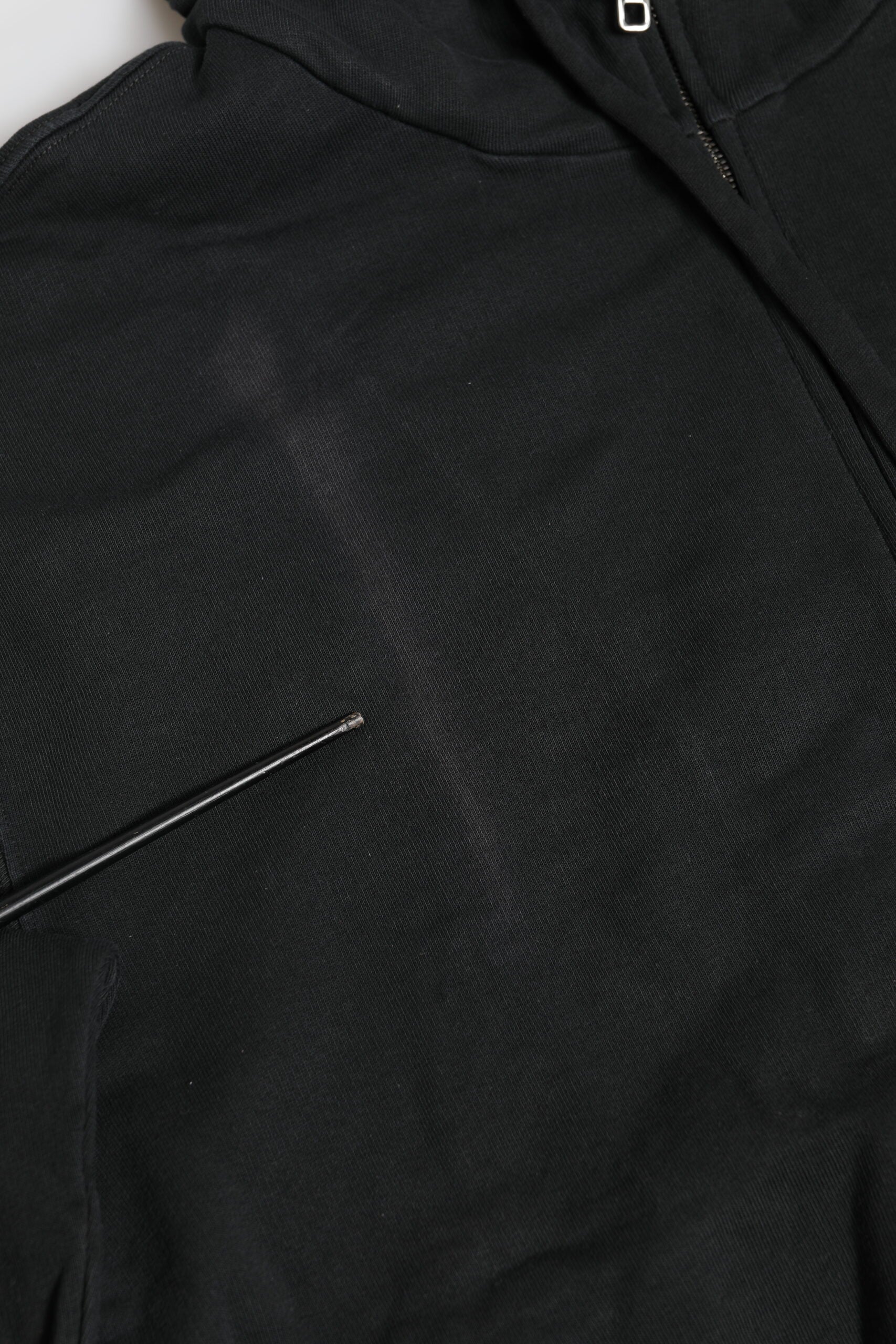 Dolce & Gabbana Schwarzes Logo FullZip Sweatshirt mit Kapuze Pullover