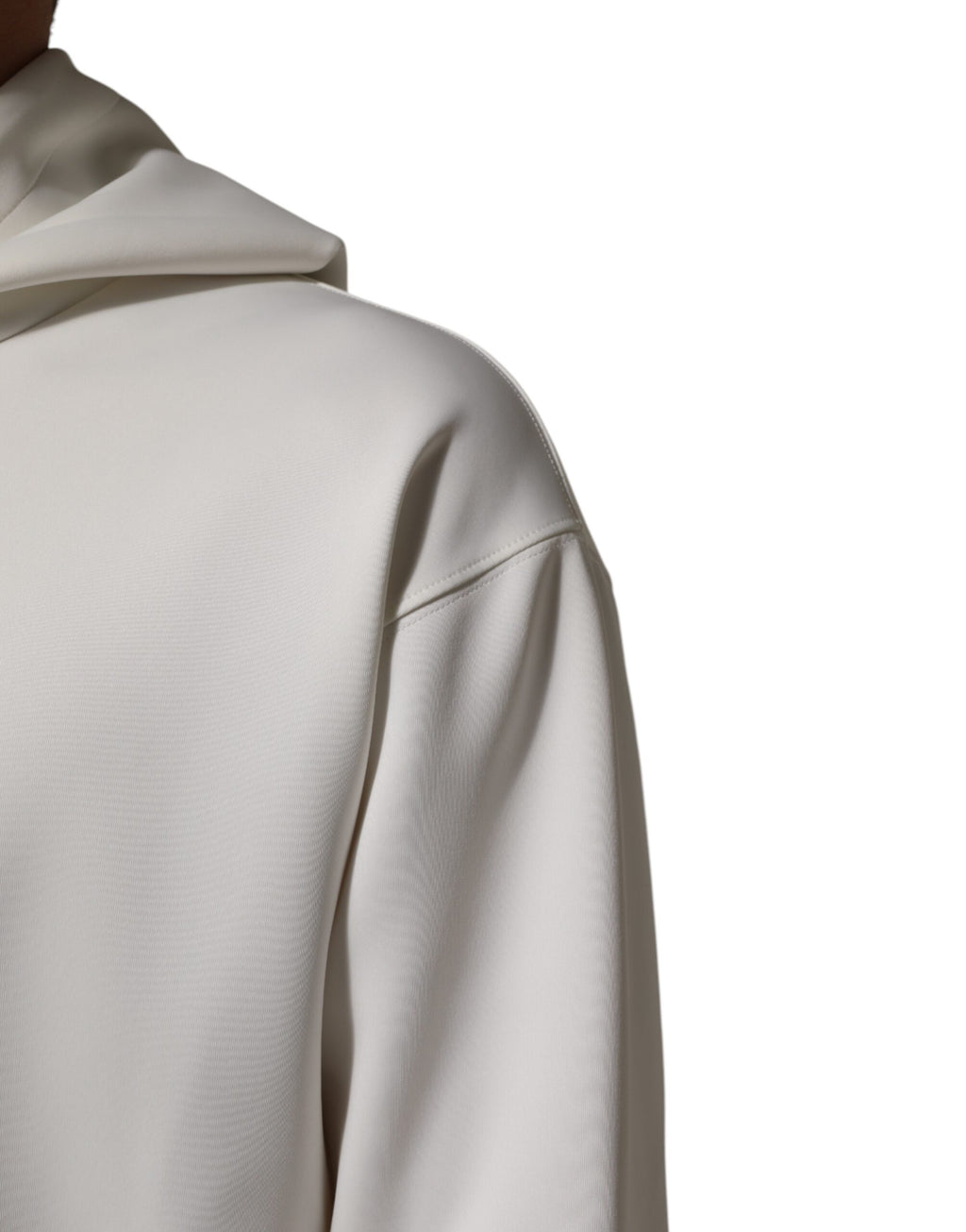 Dolce & Gabbana Weißes Logo-Kapuzen-Sweatshirt für Männer Pullover