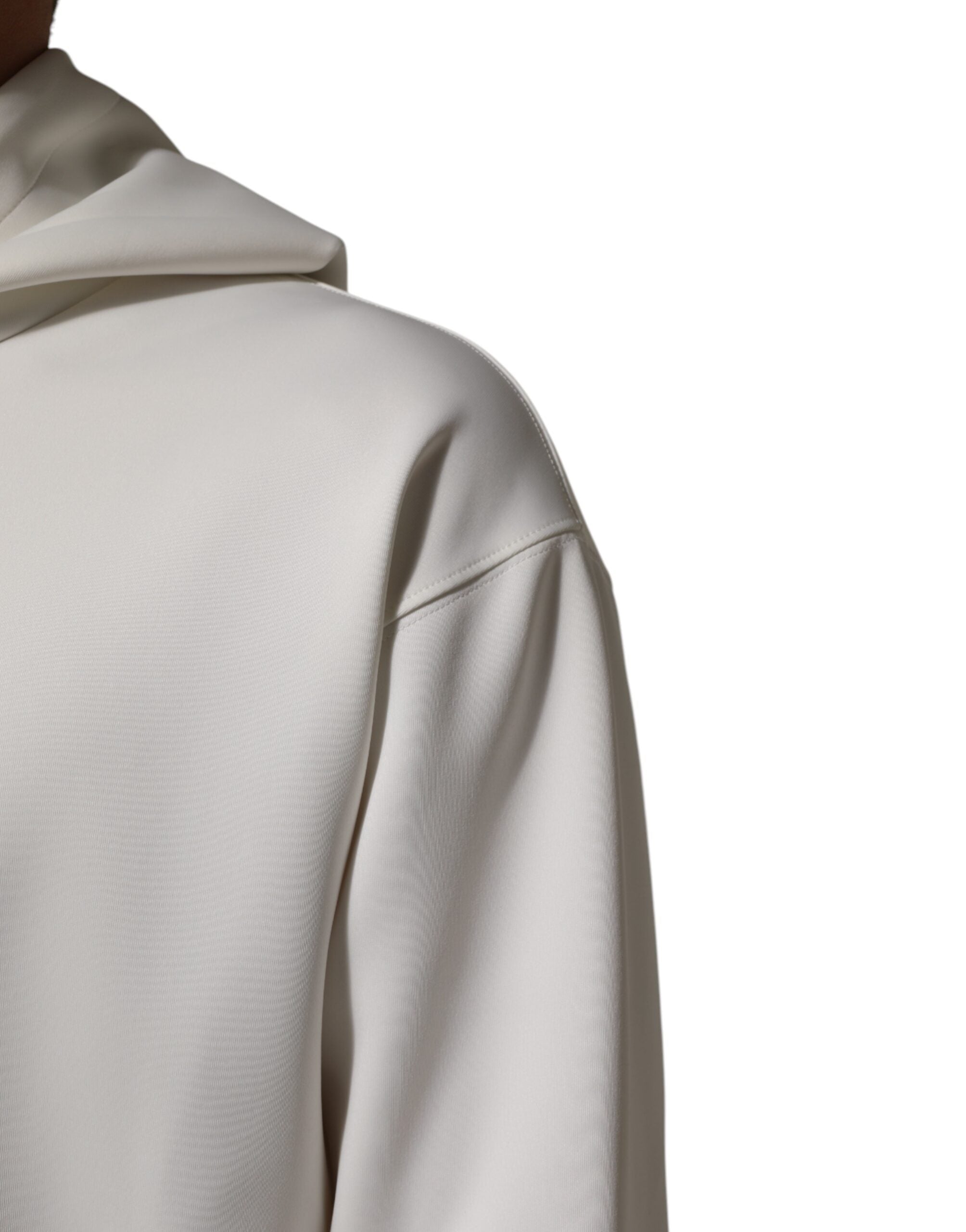 Dolce & Gabbana Weißes Logo-Kapuzen-Sweatshirt für Männer Pullover