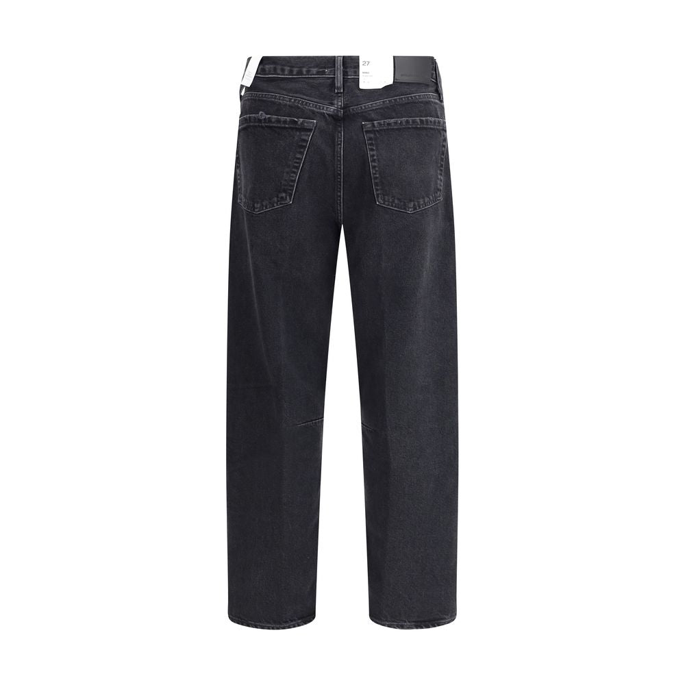 Citizens of Humanity Schwarze High-Waist-Jeans aus recyceltem Baumwollstoff