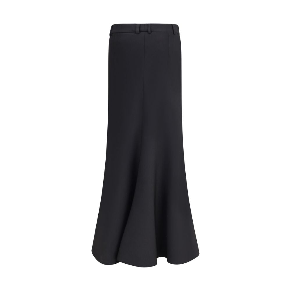 Balenciaga Godet Maxirock aus Schurwolle