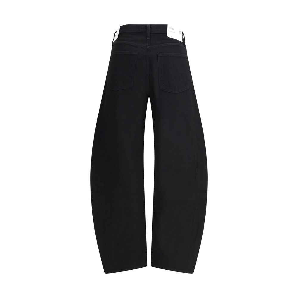 Agolde Schwarze High-Waist-Jeans aus recyceltem Baumwollstoff