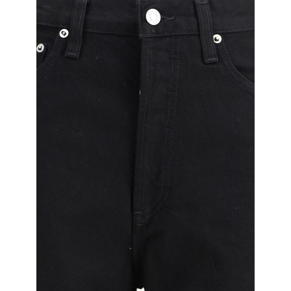 Agolde Schwarze High-Waist-Jeans aus recyceltem Baumwollstoff