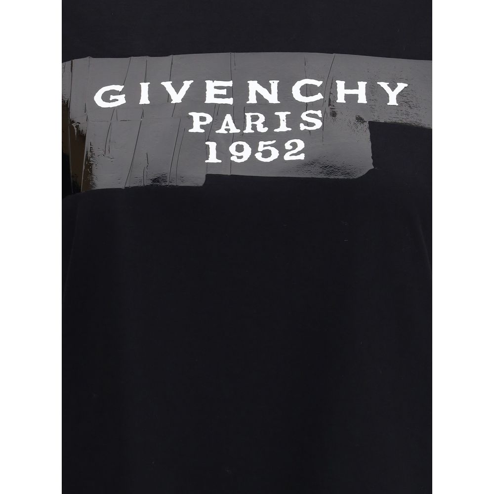 Baumwoll-T-Shirt mit schwarzem Givenchy-Druckband