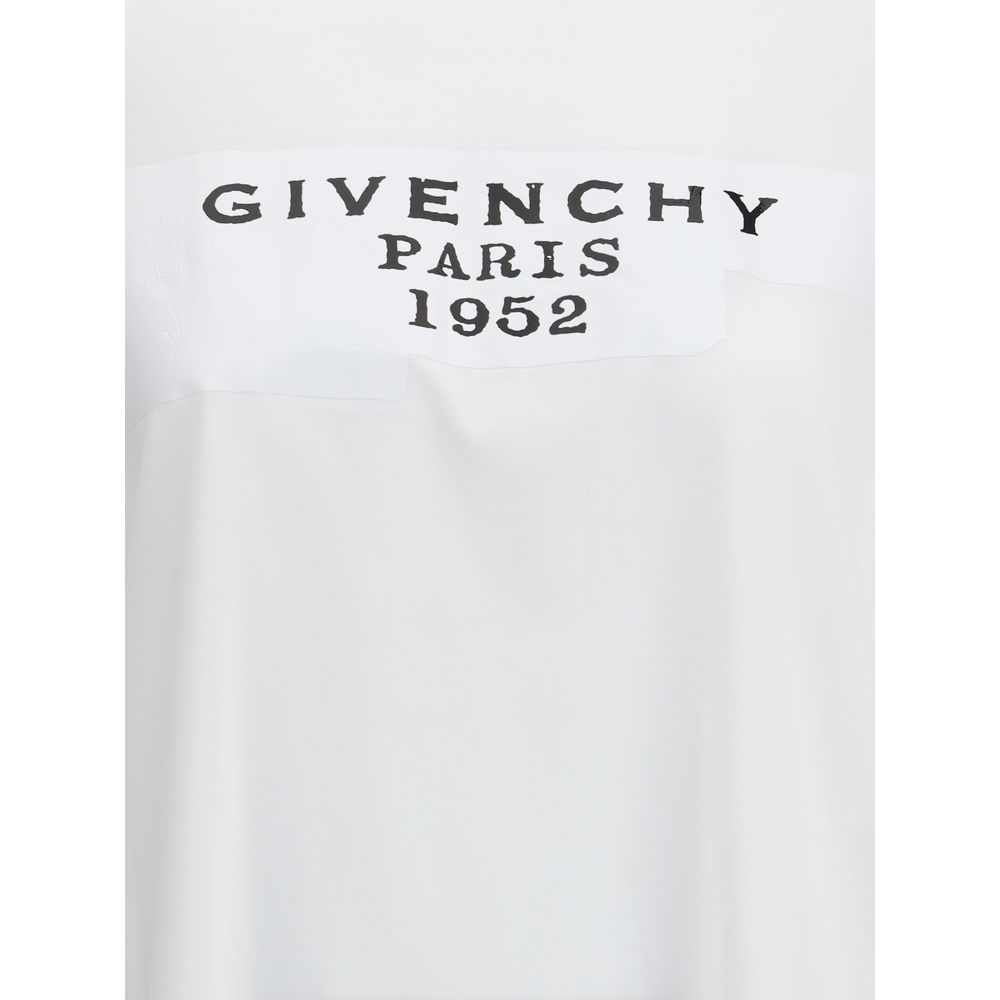 Boxy-Baumwoll-T-Shirt mit Givenchy-Bandaufdruck