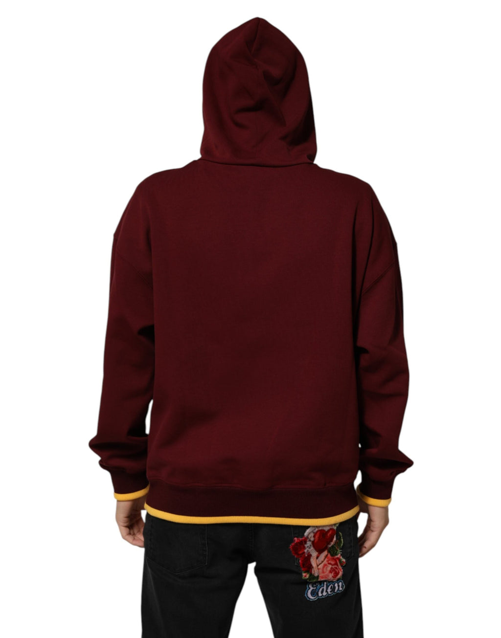 Dolce & Gabbana Braunes Sweatshirt mit geprägtem Logo und Kapuze Pullover
