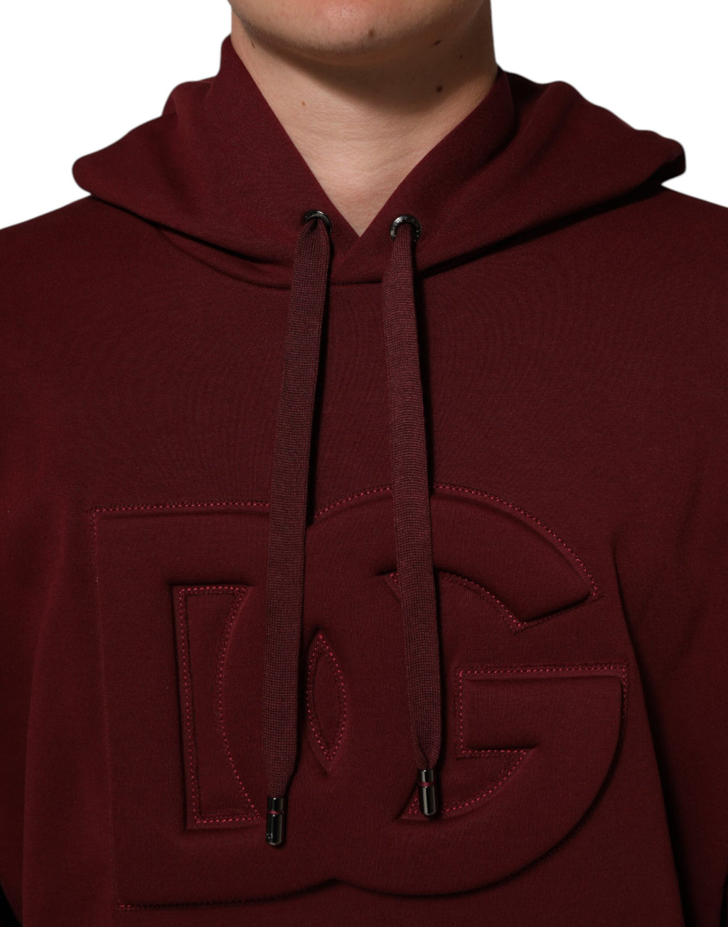 Dolce & Gabbana Braunes Sweatshirt mit geprägtem Logo und Kapuze Pullover