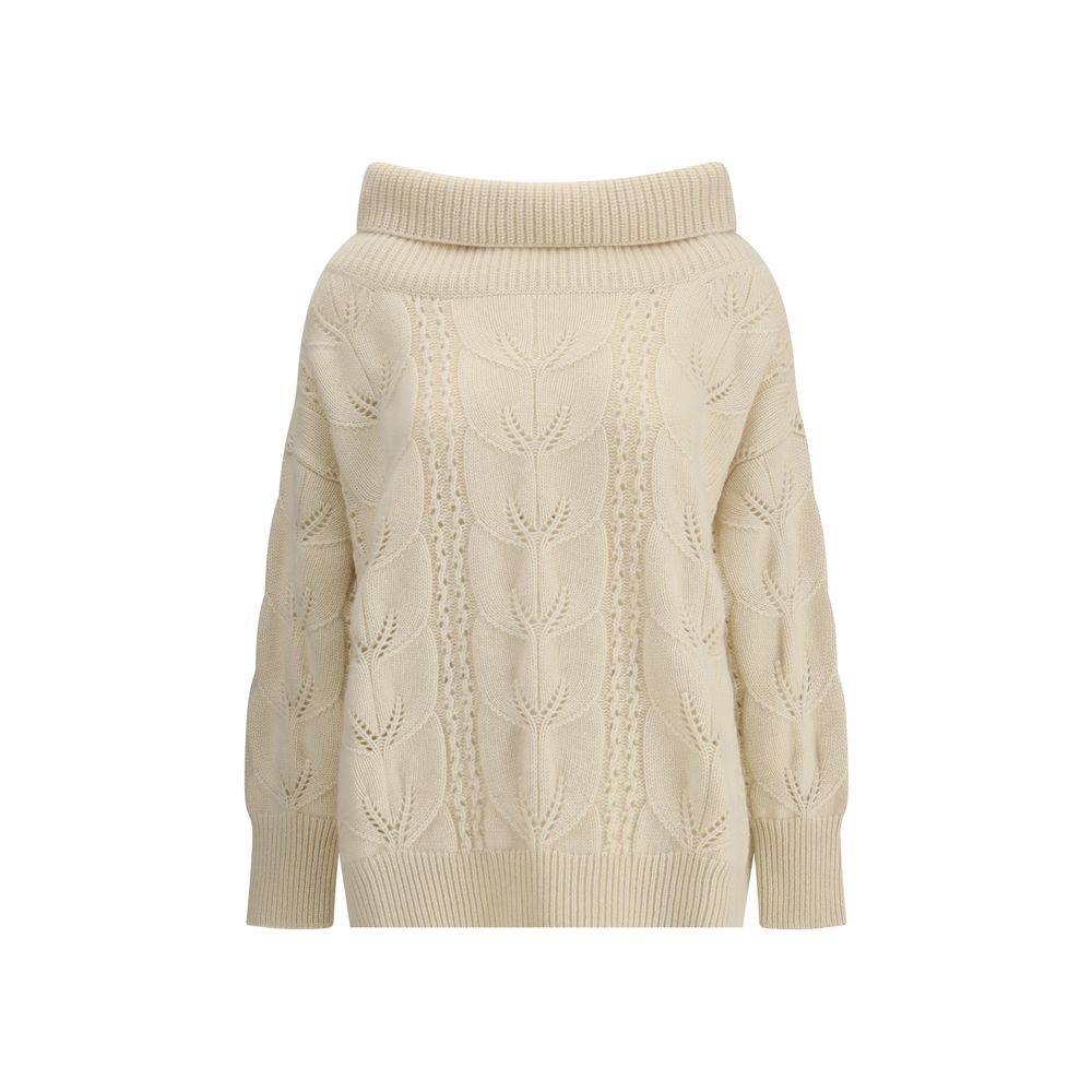 Ermanno Scervino Kaschmir-Sweatshirt in Creme