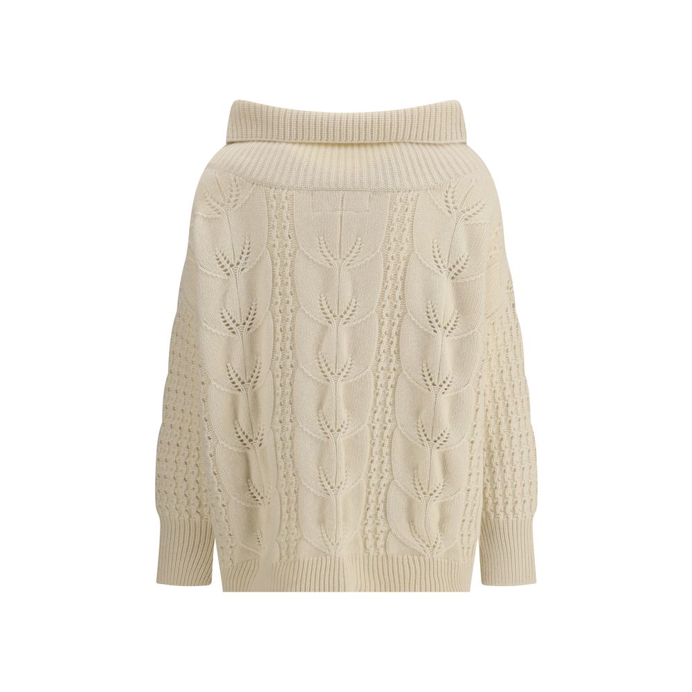 Ermanno Scervino Kaschmir-Sweatshirt in Creme