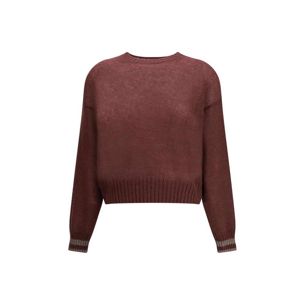 Brunello Cucinelli's Pullover mit glitzernden Manschetten