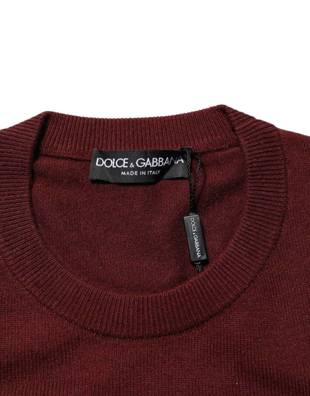 Dolce & Gabbana Kastanienbrauner Kaschmirpullover mit Rundhalsausschnitt