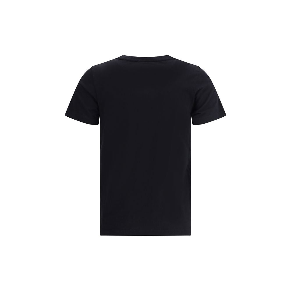 Maison Kitsuné Schwarzes Baumwoll-T-Shirt