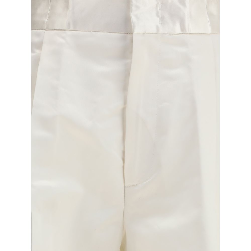 SA SU PHI Seidenhose in Creme