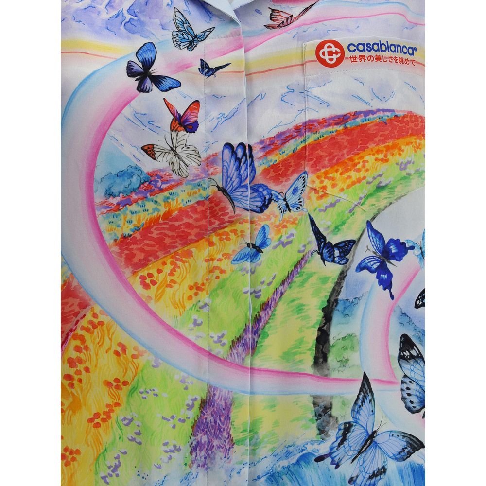 Casablanca Seidenhemd mit Muster in Multicolor