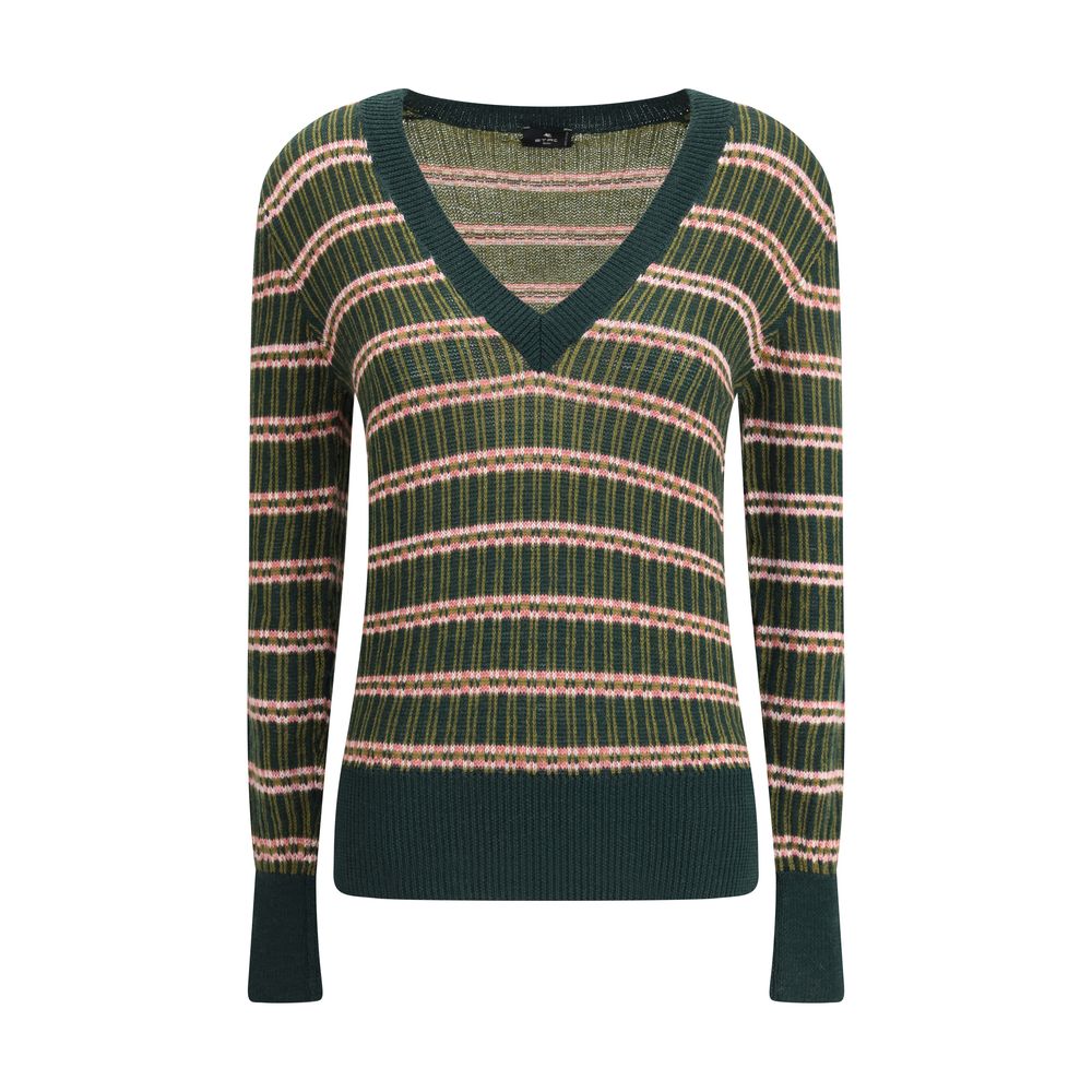 Etro Grüner Woll-Sweatshirt