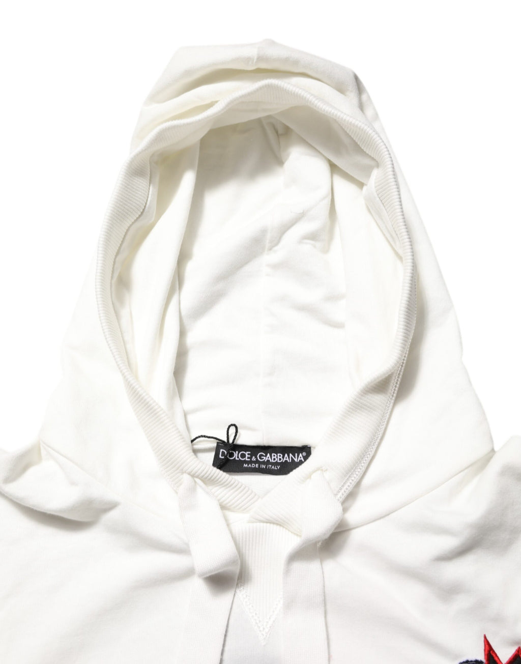 Dolce & Gabbana Off White Cotton Panda Sweatshirt mit Kapuze Pullover