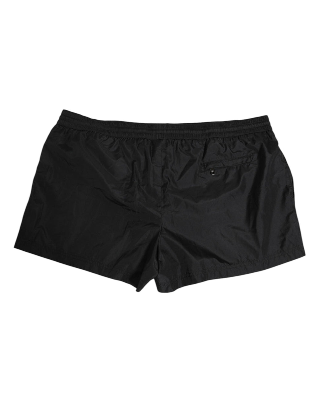 Dolce & Gabbana Schwarzes Logo Polyester Strandbekleidung Shorts Bademode