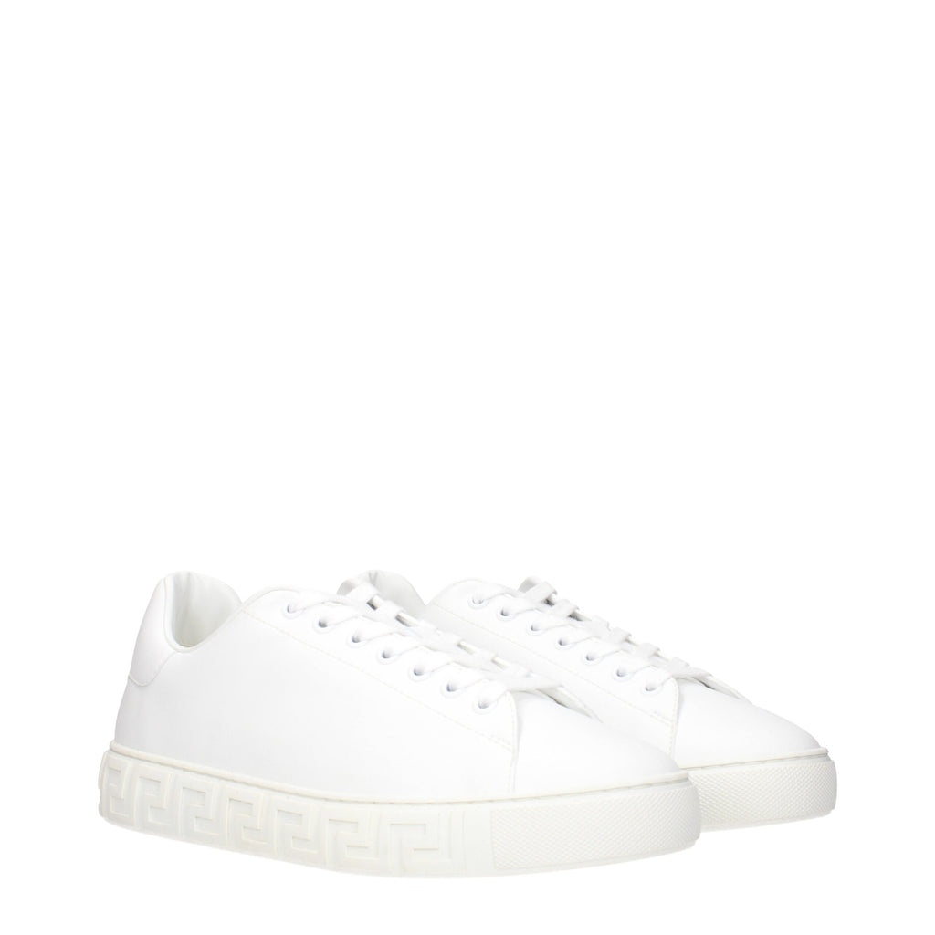 Versace Weiße Leder-Low Tops