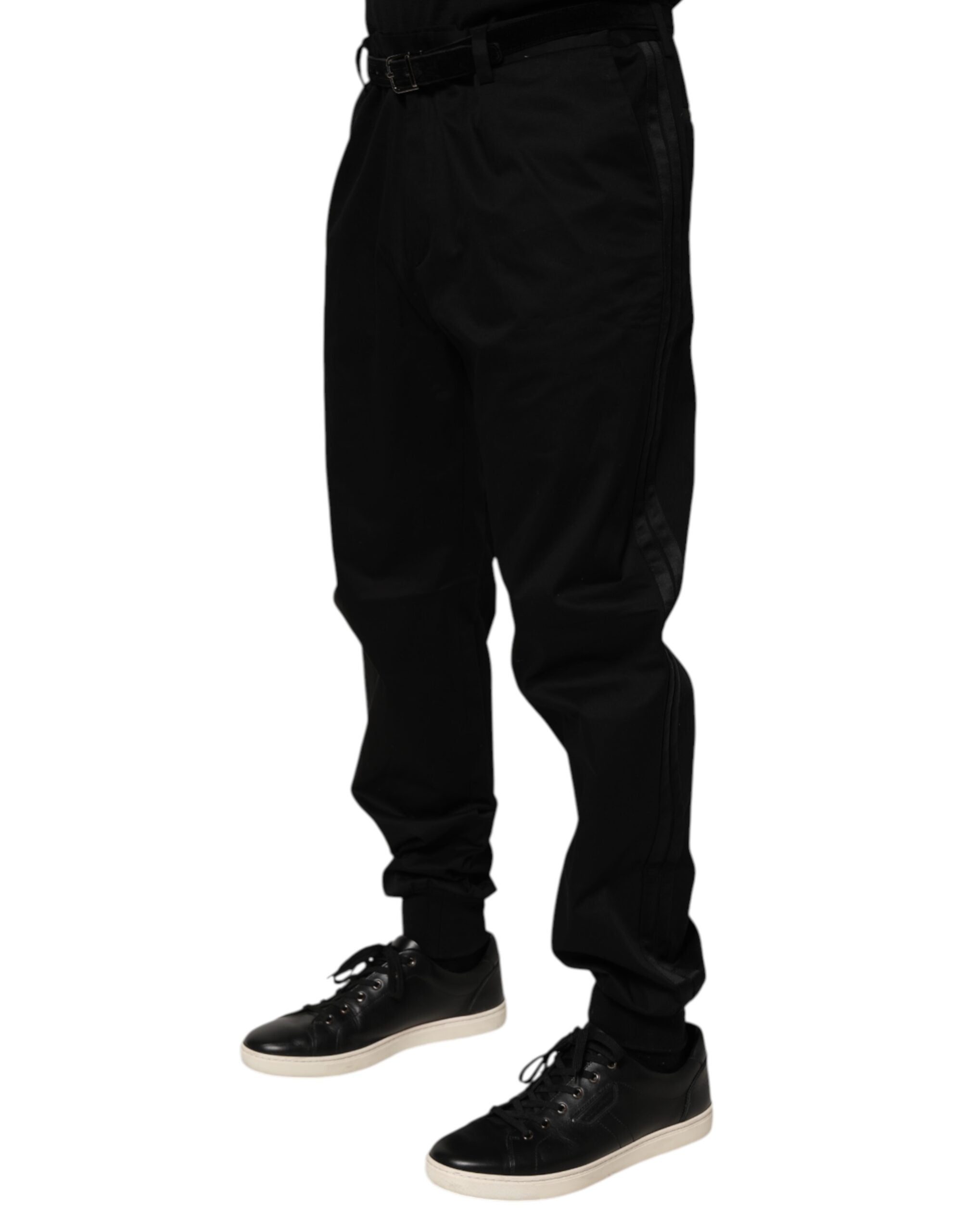 Dolce & Gabbana Schwarz Baumwolle Stretch Casual Hose Hose