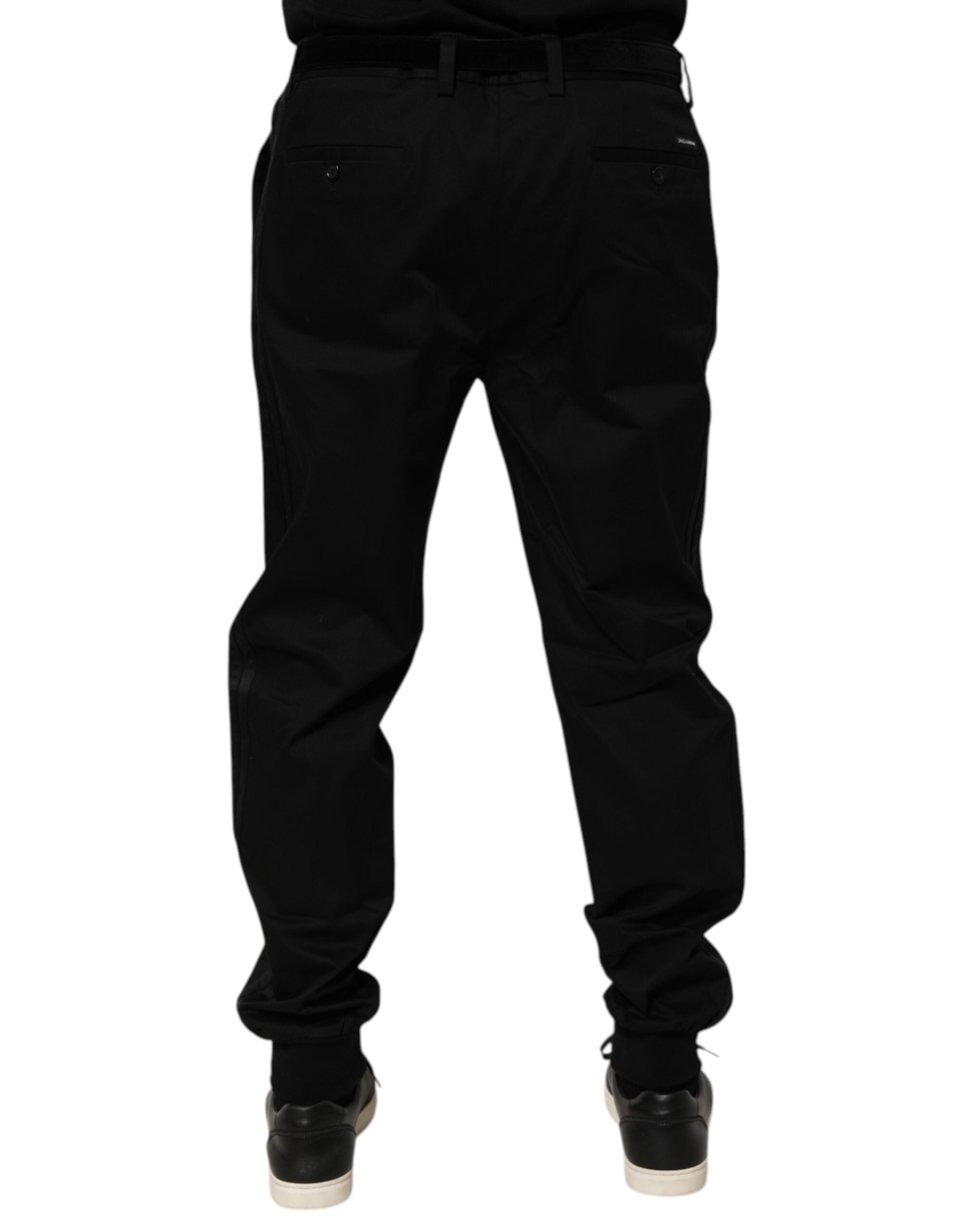 Dolce & Gabbana Schwarz Baumwolle Stretch Casual Hose Hose