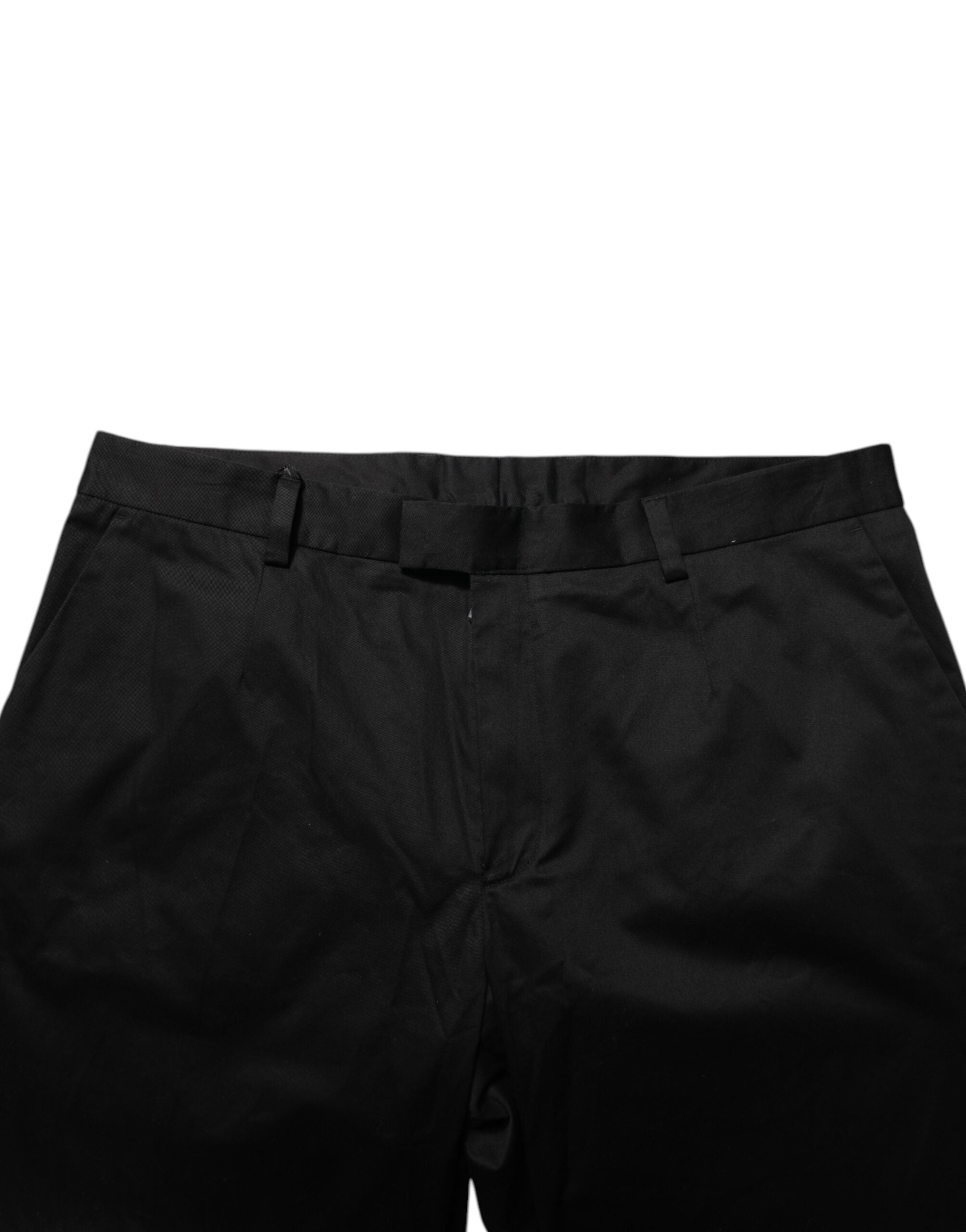 Dolce & Gabbana Schwarz Baumwolle Stretch Casual Hose Hose