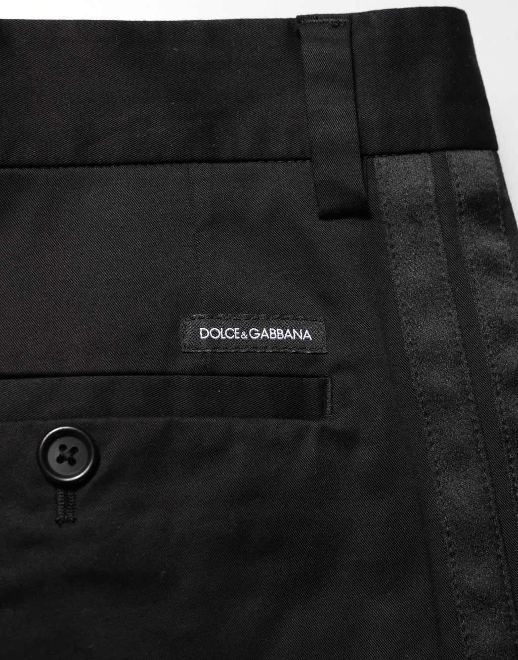 Dolce & Gabbana Schwarz Baumwolle Stretch Casual Hose Hose
