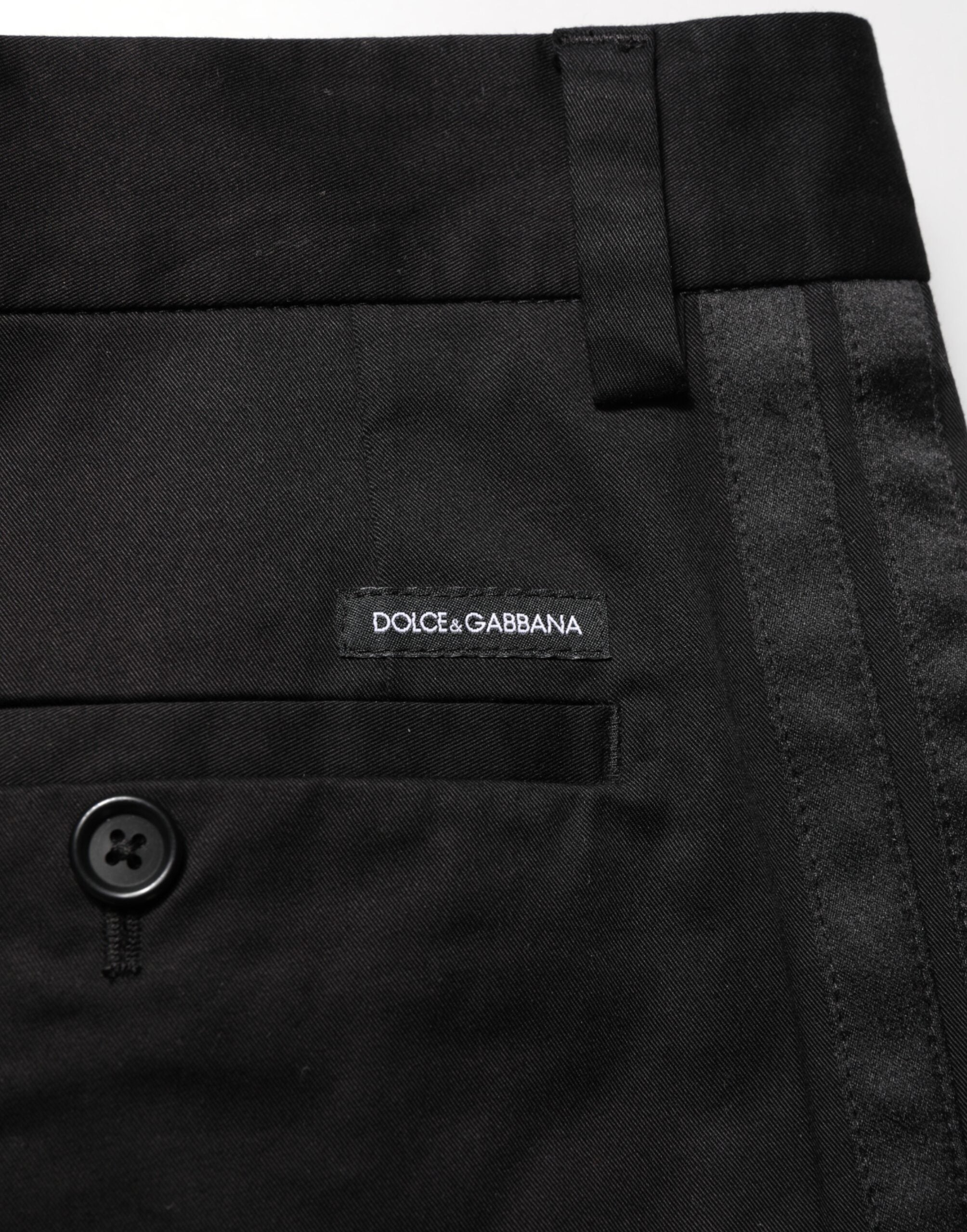 Dolce & Gabbana Schwarz Baumwolle Stretch Casual Hose Hose