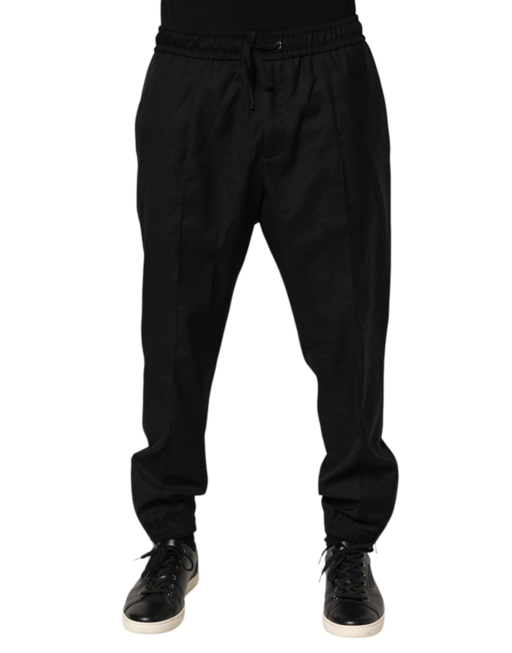 Dolce & Gabbana Schwarzer Kordelzug Männer Jogger Sweatpants Hosen