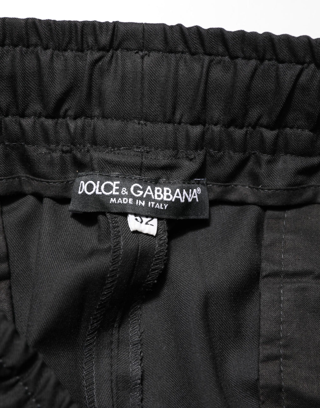 Dolce & Gabbana Schwarzer Kordelzug Männer Jogger Sweatpants Hosen