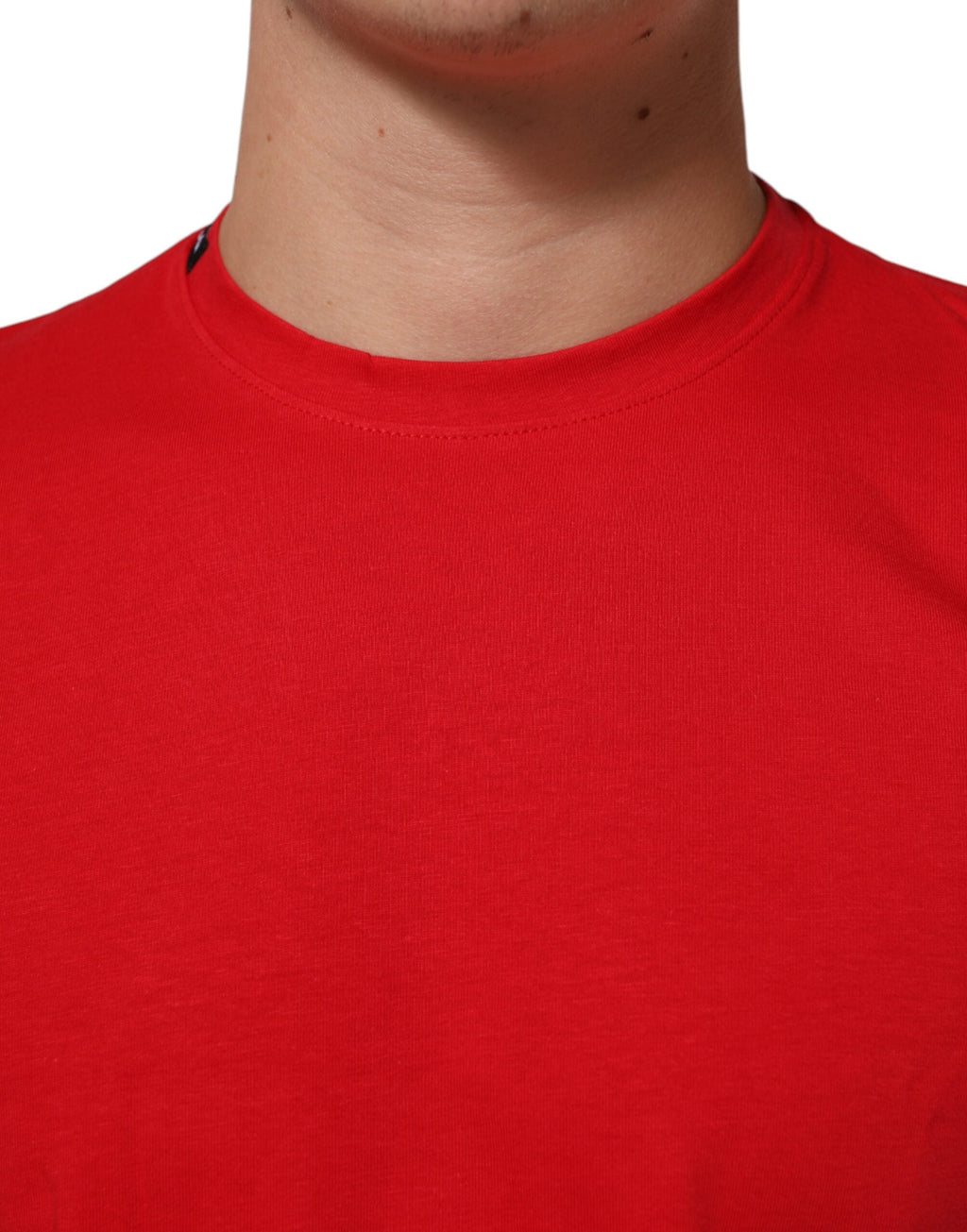 Dolce & Gabbana Rotes Goodluck 2023 Baumwoll-T-Shirt mit Rundhalsausschnitt