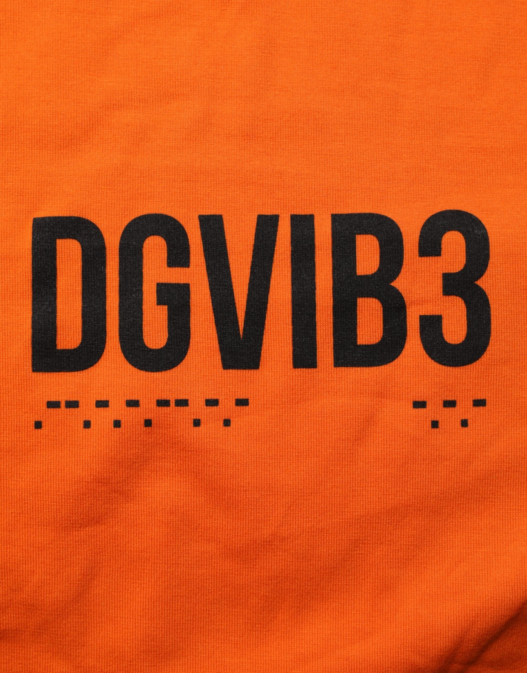Dolce & Gabbana Orange DGVIB3 T-Shirt mit Rundhalsausschnitt und kurzen Ärmeln