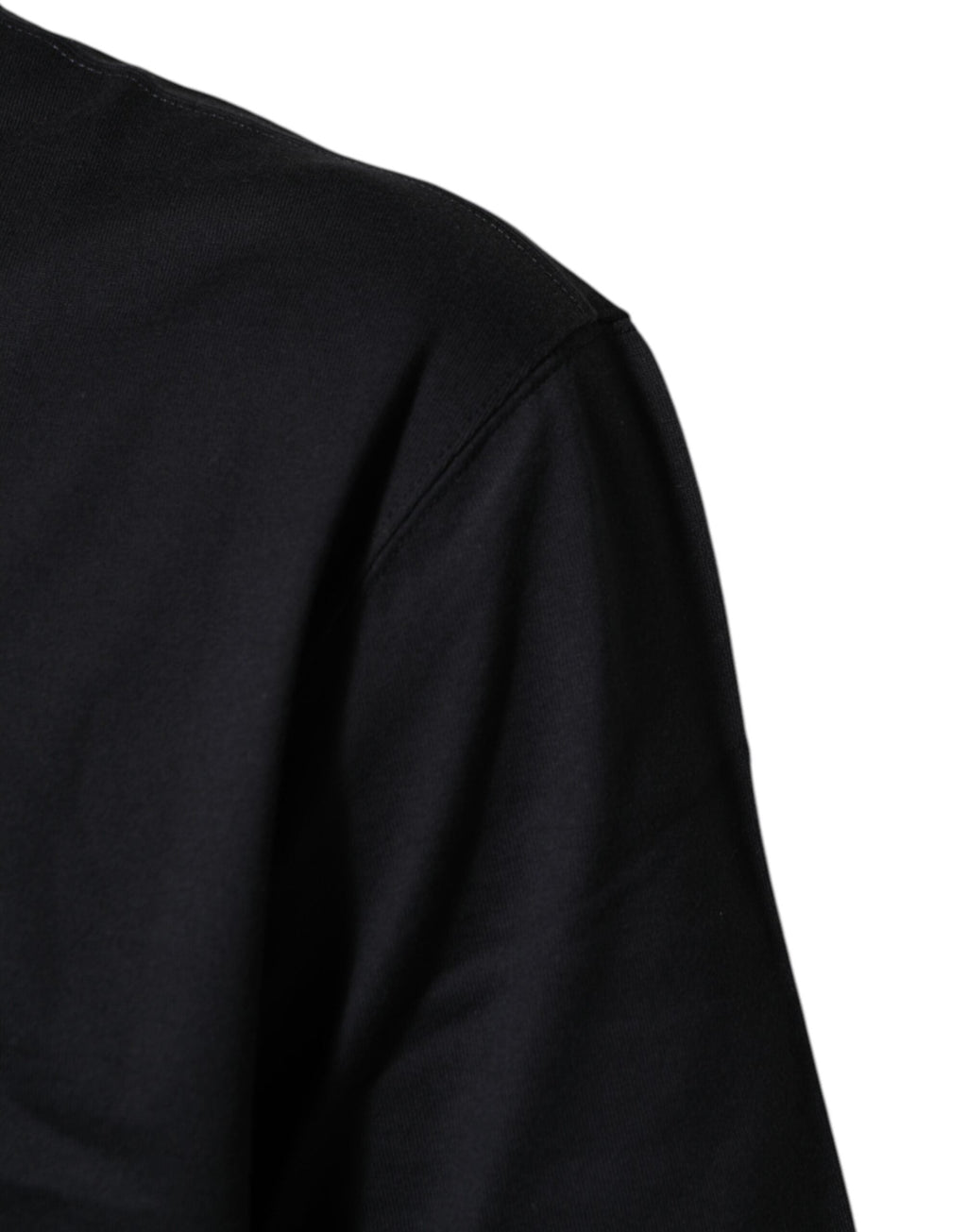 Dolce & Gabbana Schwarzes Logo Kompass Baumwoll-T-Shirt mit Rundhalsausschnitt