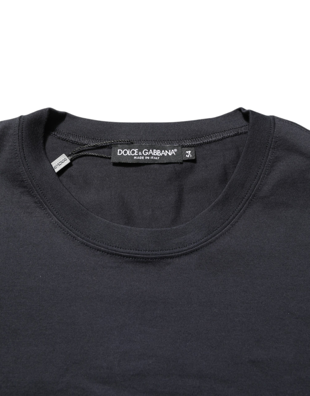 Dolce & Gabbana Schwarzes Logo Kompass Baumwoll-T-Shirt mit Rundhalsausschnitt