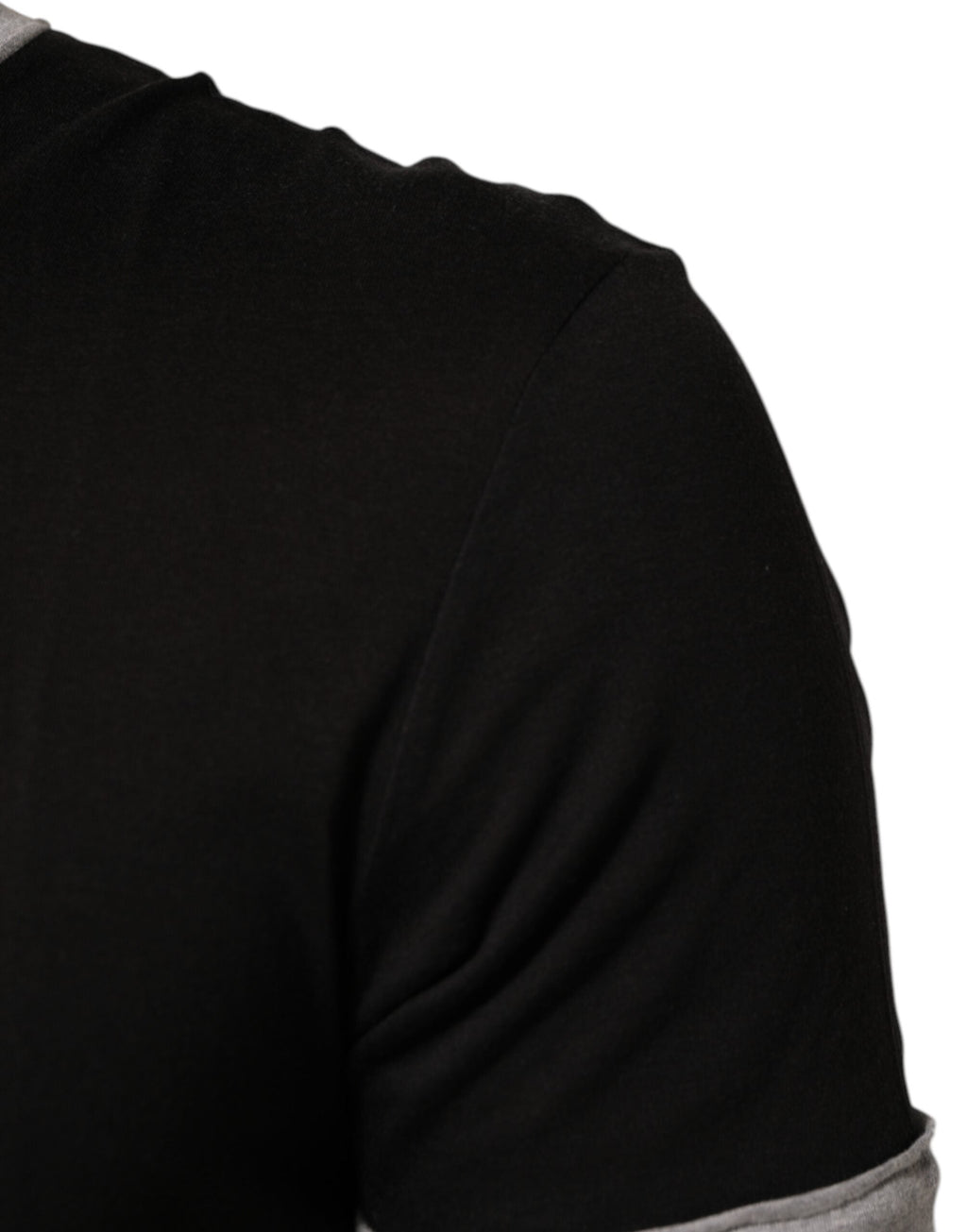 Dolce & Gabbana Schwarzes T-Shirt mit Rundhalsausschnitt aus Baumwolle mit Logodruck für Männer
